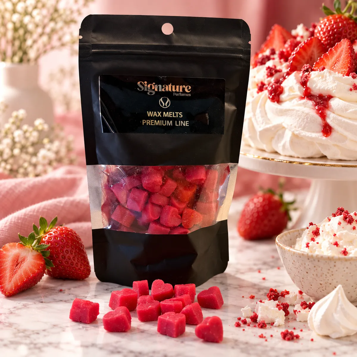 STRAWDERRY PAVLOVA - premium wax melts Strawberry Pavlova Premium Wax Melts - Image 1