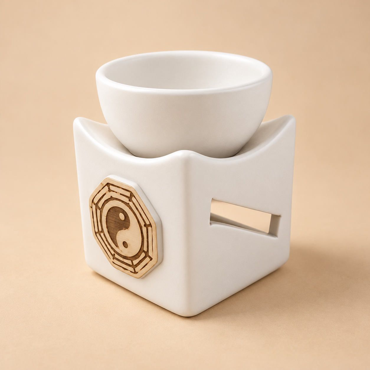 ying yang white Κεραμικός Αρωματιστής – Yin Yang White - Image 1